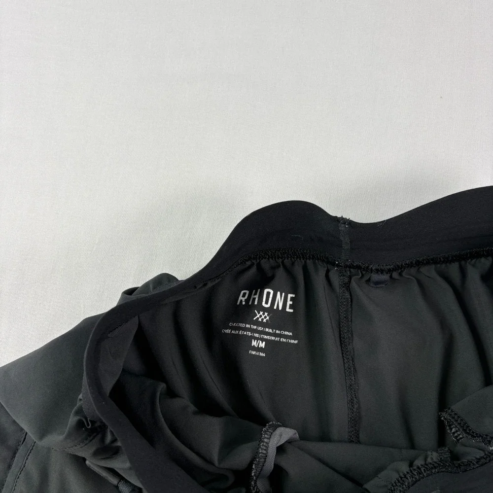 Rhone Mako Tech Shorts Mens Medium Black Gym Training Running Performance